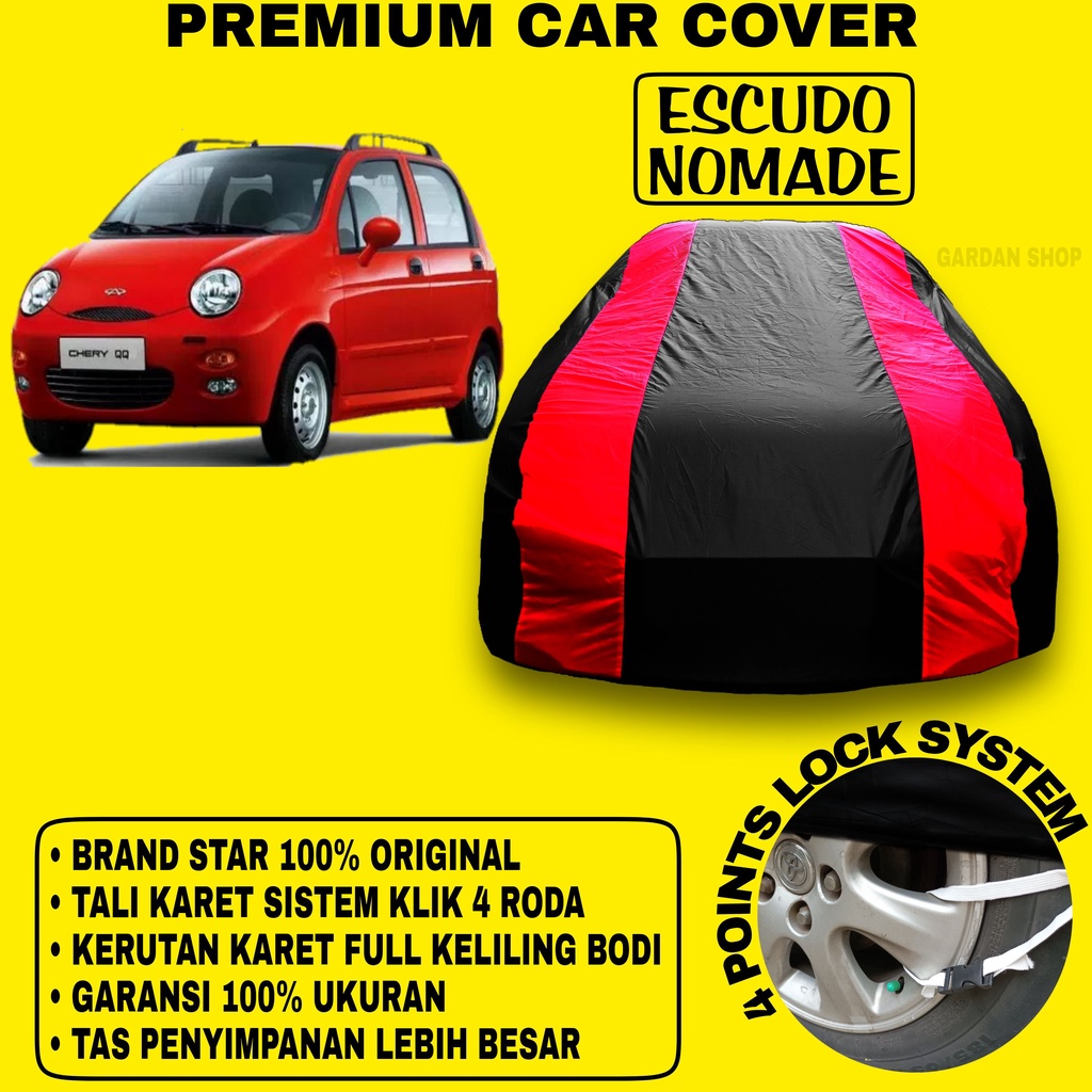 Body Cover CHERY QQ Sarung Strip MERAH Cover Penutup Pelindung Bodi Mobil Chery Qq PREMIUM