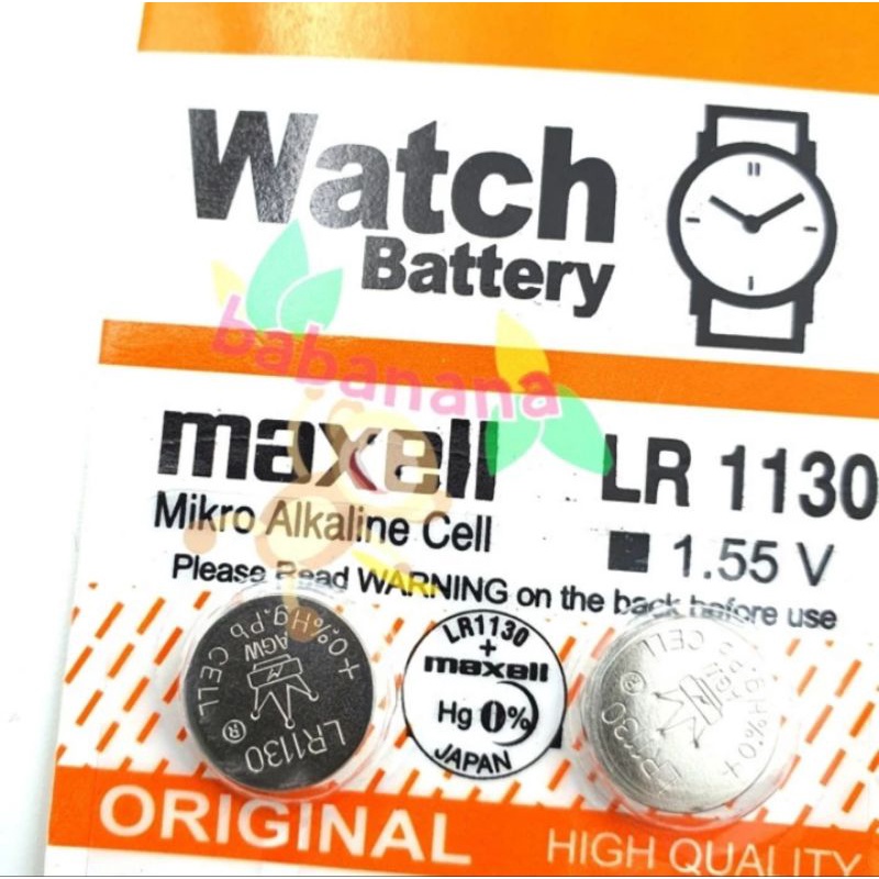 Maxell LR1130 Baterai jam kancing battery button kecil watch LR 1130