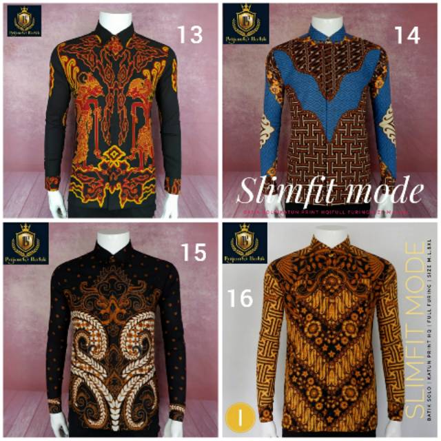 Kemeja Batik SlimFit Lengan Panjang/Batik SlimFit Full Furing/Batik Slimfit Lapis Furing