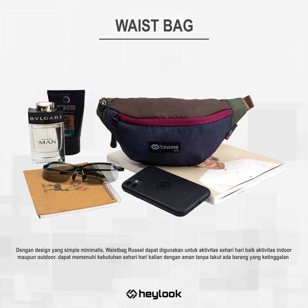 WAISTBAG/SLINGBAG ORIGINAL SURFING KEREN MURAH KEKINIAN ORIGINAL RUSSEL PROMO TAS SELEMPANG PRIA WANITA