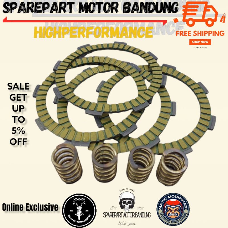 Paket Kampas Kopling Racing Dan Per kopling Racing Grand - Supra x - Supra fit - Legenda Kualitas Te