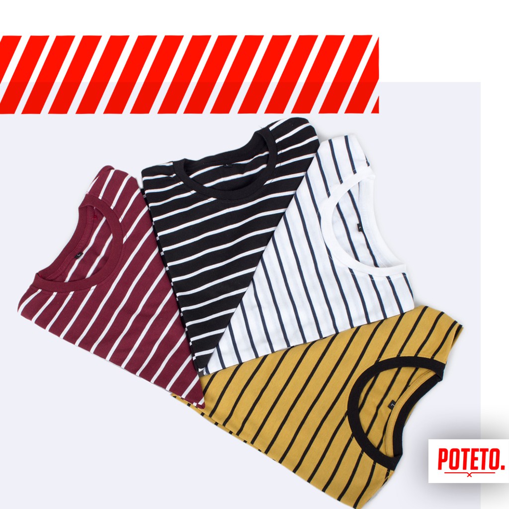 POTETO // KAOS STRIPE PRIA PREMIUM QUALITY