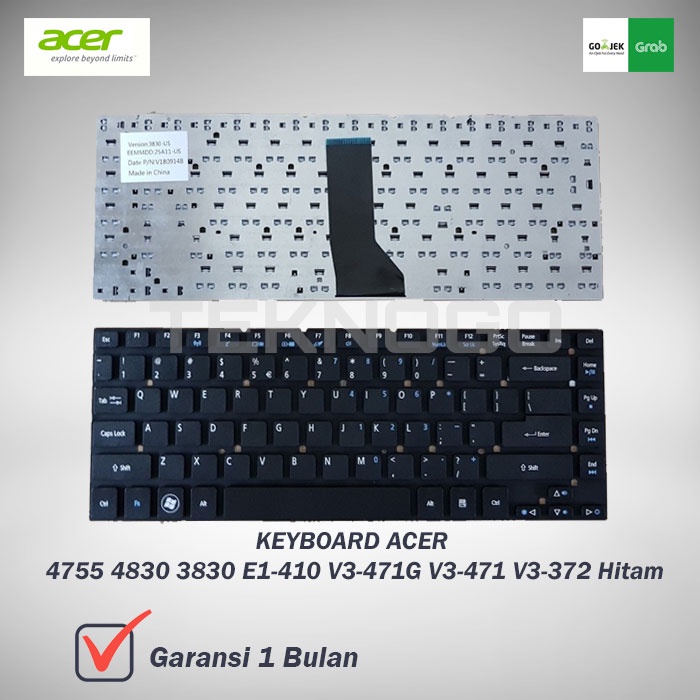 Keyboard Acer Aspire 3830 3830T 4755 4830 E1-410 E1-420 E1-422 E1-430 E1-430g E1-470 E5-471 V3-431 V