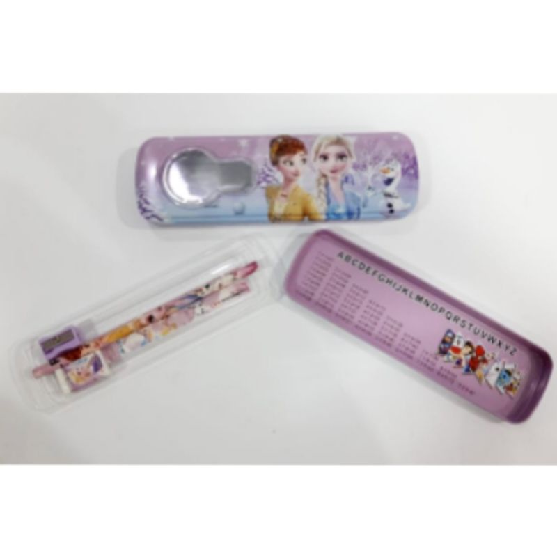 

Kaleng tempat pensil susun alat tulis stationery set lengkap karakter Frozen bagus murah