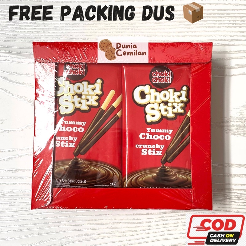 [TERMURAH!!] Choki-Choki Stix 1 PAK (12pcsX27gr) - Biskuit Stik Balut Chocolate