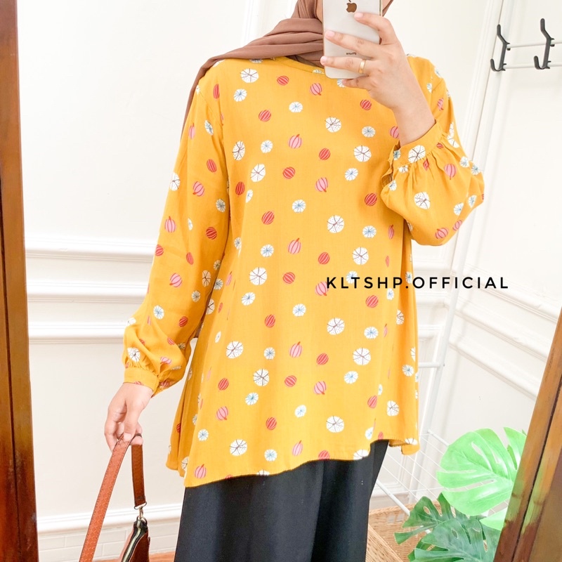 ZEVITA BLOUSE PATTERN MOTIF BUNGA