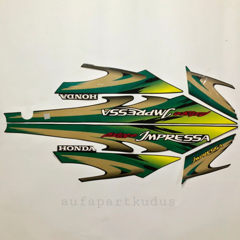 Stripping stiker sticker strip lis Honda Astrea Impressa 1999 2000 striping les astrea impressa hija