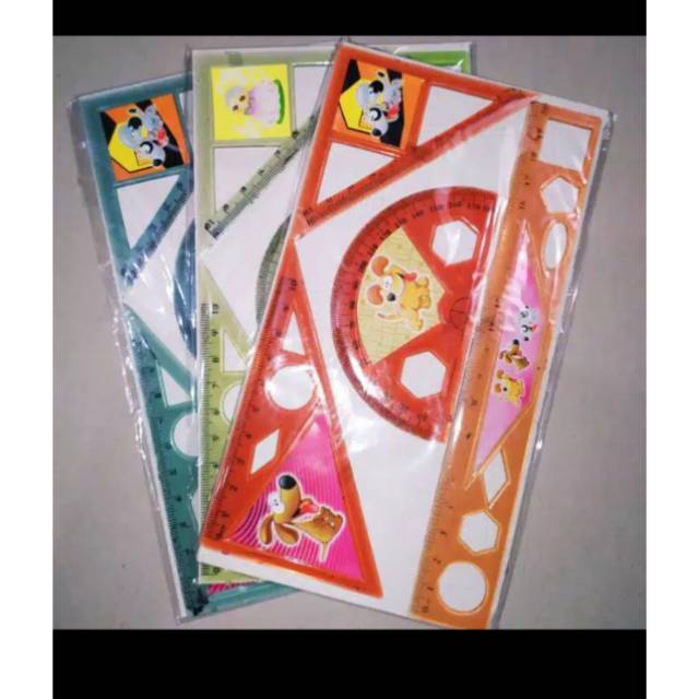 

Penggaris set , penggaris 4 in 1 , ruler set , penggaris murah