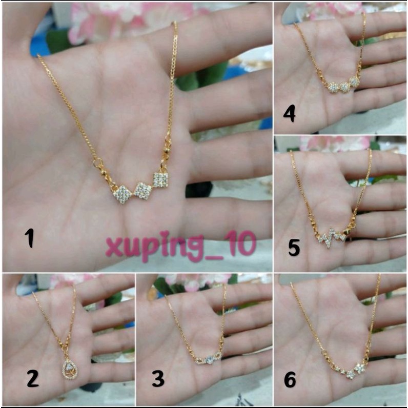 Perhiyasan Xuping Kalung Dewasa Bermacam Motif Kekinian