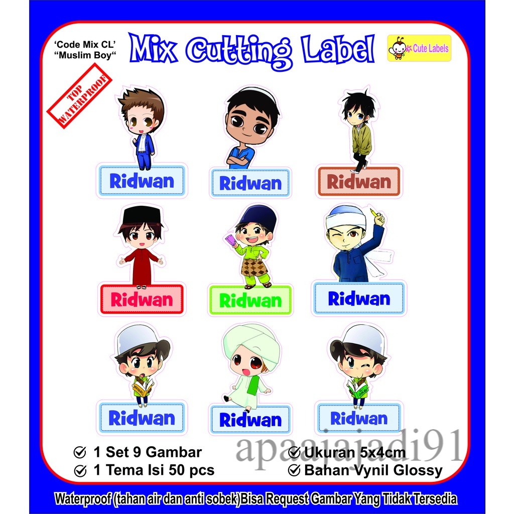 

Mix Cutting Label MUSLIM BOYS