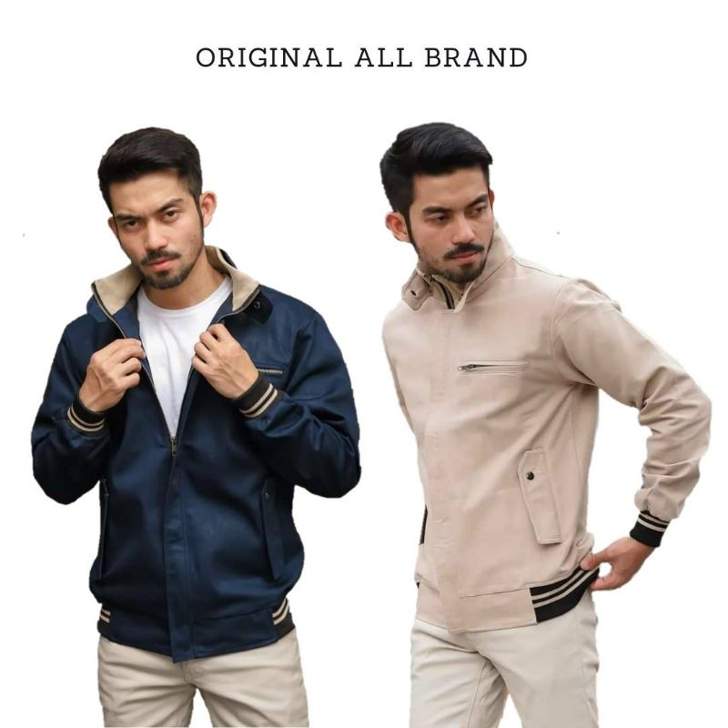 Casual Jacket - Jaket Pria Casual Simple - Jaket Formal -  Jaket Kantor - Jaket Cowok Distro Bahan Baby Canvas