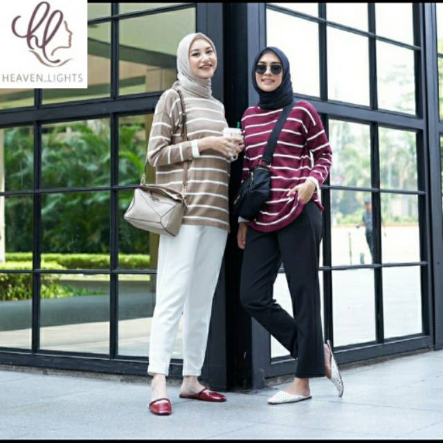 Stripes Cotton Sweater by. HEAVEN LIGHTS