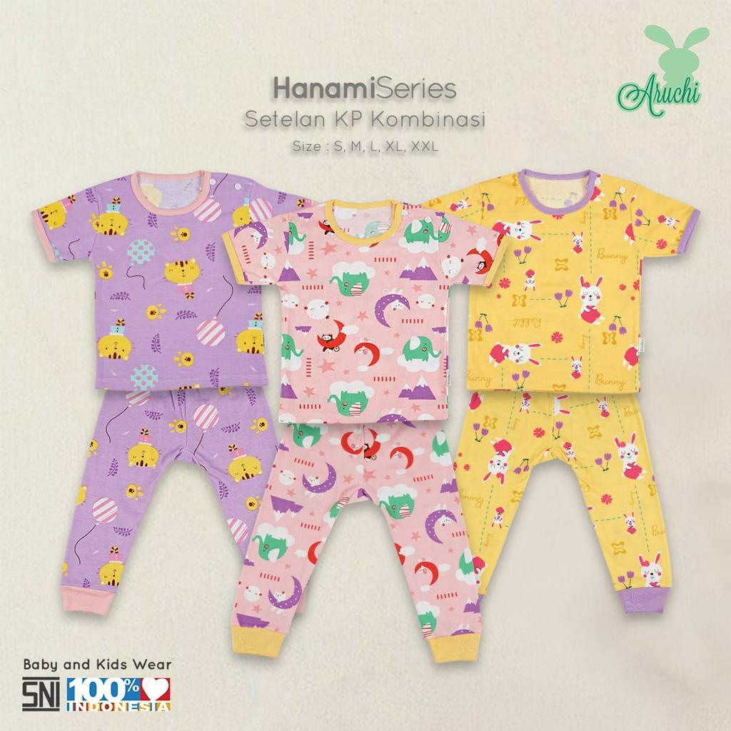 PROMO 3 PSG BUNDLE ARUCHI CHEETAH / HANAMI / BALOON / AECHA / CLOUD / HUNTER SERIES setelan PIYAMA PENDEK CELANA PANJANG anak SAFARI / SEALIFE S M L XL XXL baju bayi baju anak BAJU TIDUR ANAK