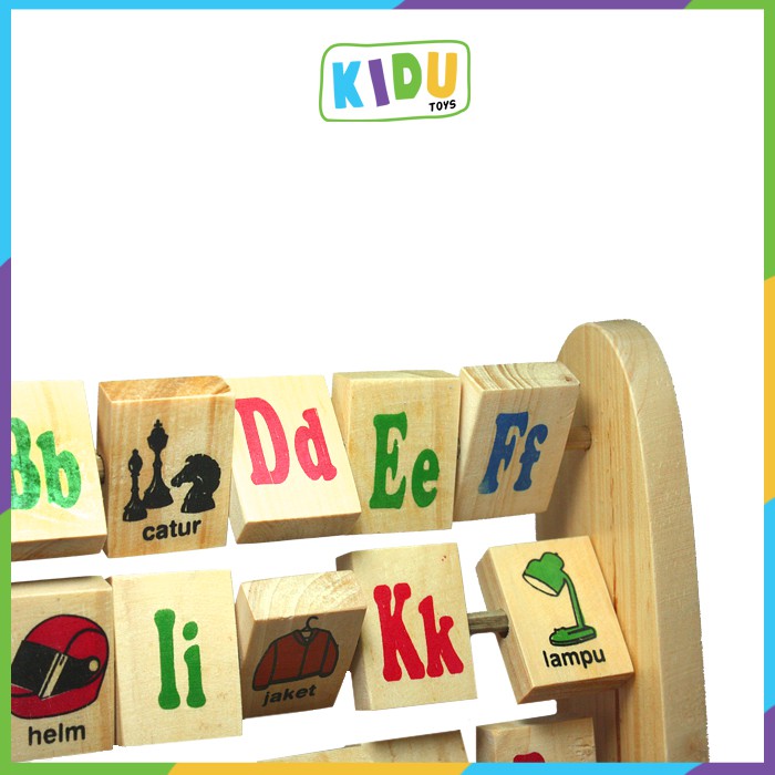 Mainan Edukasi Anak Wooden Toys Alphabet Jerapah Kidu Toys