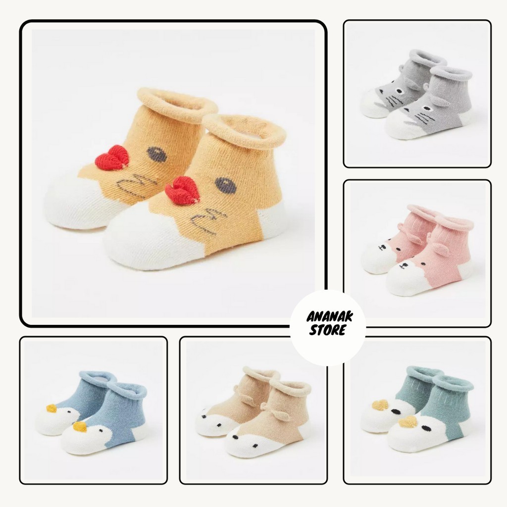 Kaos Kaki bayi Motif Animal / Kaos Kaki Anak Motif lucu