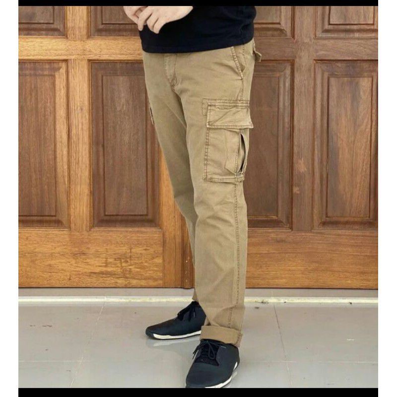 Celana Cargo Pants Old Navy Untuk Pria Straight Lived In Built In Flex Cargo Original Branded