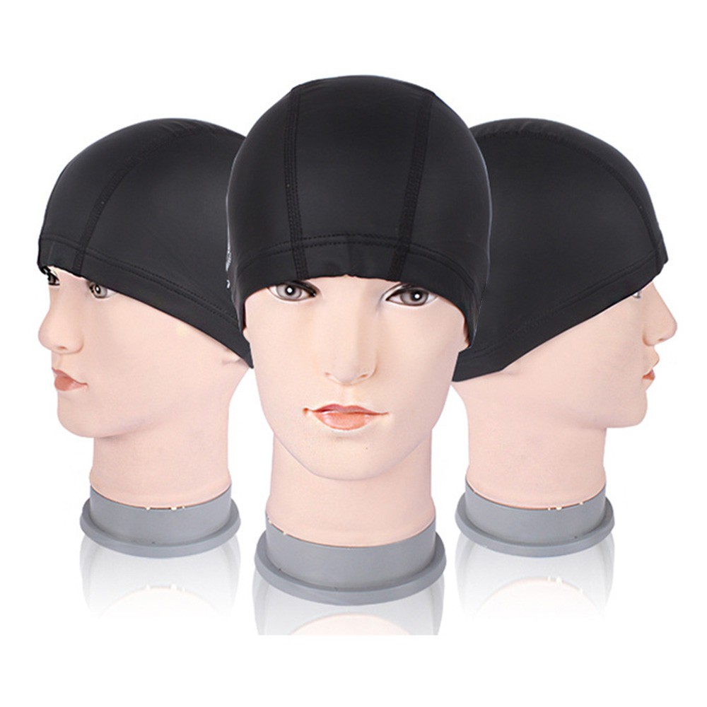 Topi Renang Elastis Anti Air - K490 - Black