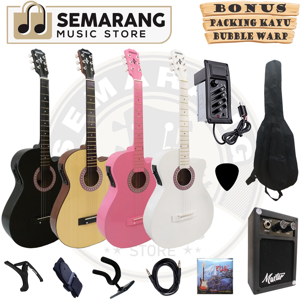 Gitar Akustik Elektrik Termurah Bonus Packing Kayu &amp; Bubble Warp