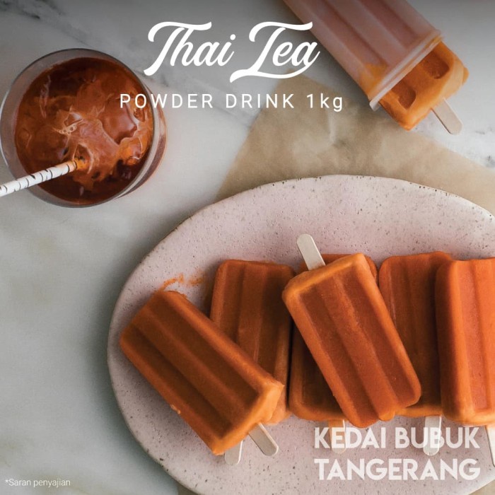 

DISKON - (BISA COD) Bubuk Minuman Rasa Thai Tea bubble drink Powder drink 1kg Javaland