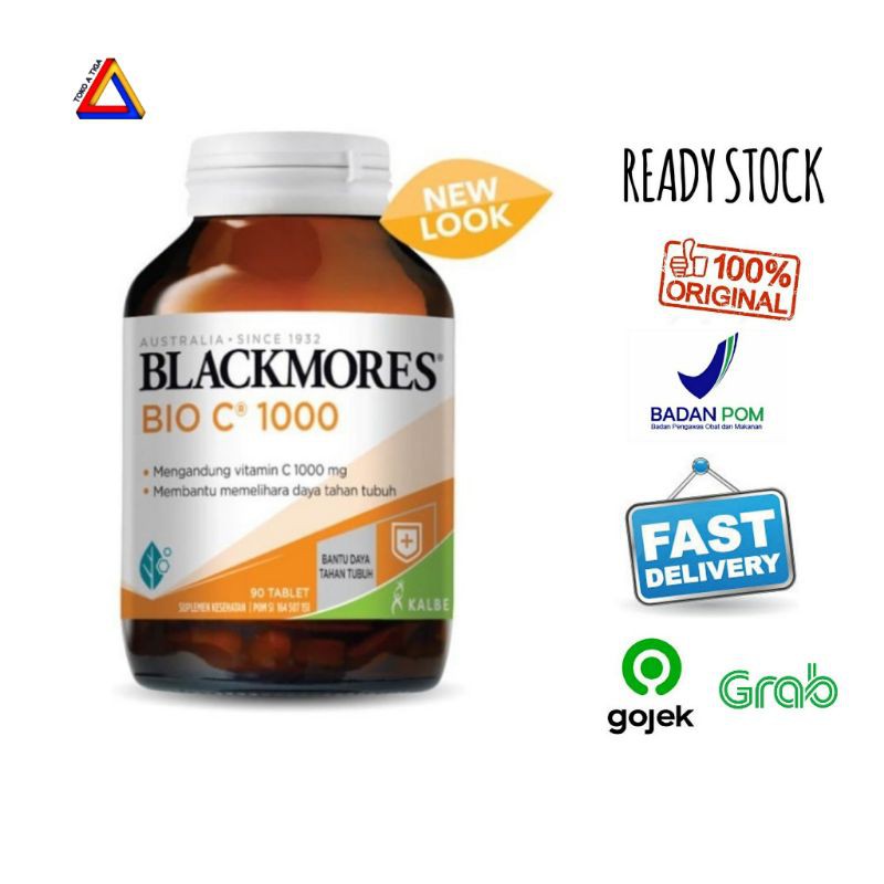 BLACKMORES BIO C 1000mg Vitamin 1000 MG / Vit C 90 Tablets / Suplemen  Daya Tahan Tubuh BPOM