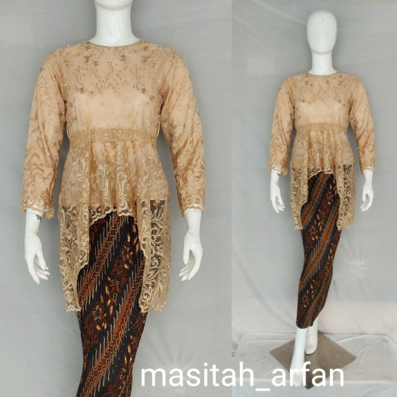 Kebaya Tille/ Andin Pita/Kebaya Modern/Kebaya Terbaru/Setelan Kebaya Tille/Kebaya Bali/ Set Kebaya-Mustad