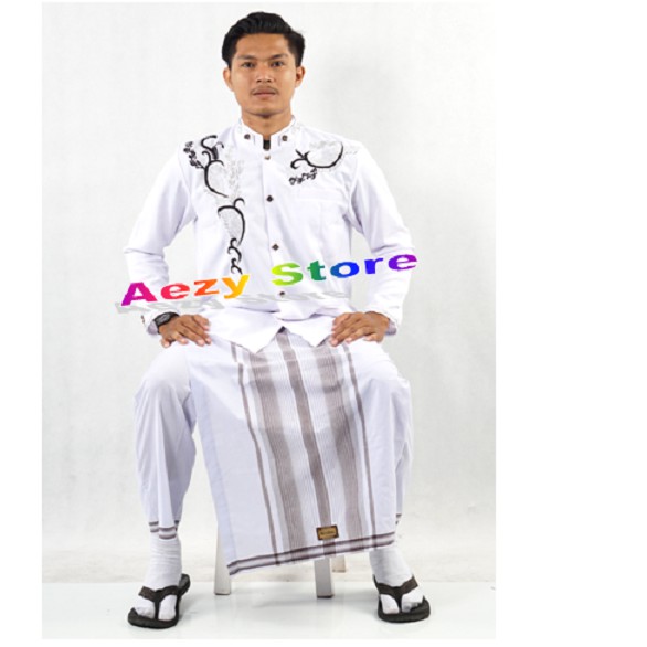 Celana Sarung Dewasa & Anak | Sarung Celana Wadimor & Bin Affan - Celana Sarung Instan Putih Murah-1