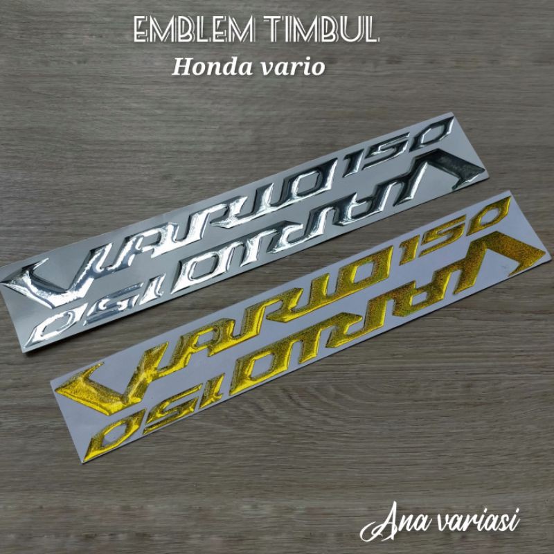 terbaru stiker timbul emblem Honda  Vario 150 emblem timbul Honda vario