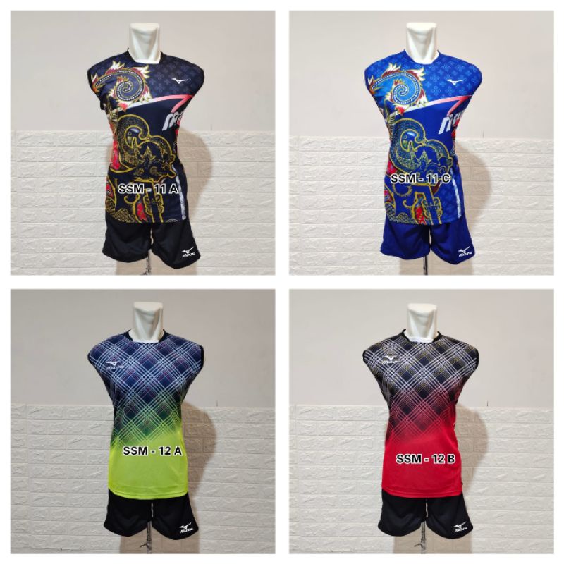 Baju stelan volly pria wanita dewasa Baju singlet mizuno