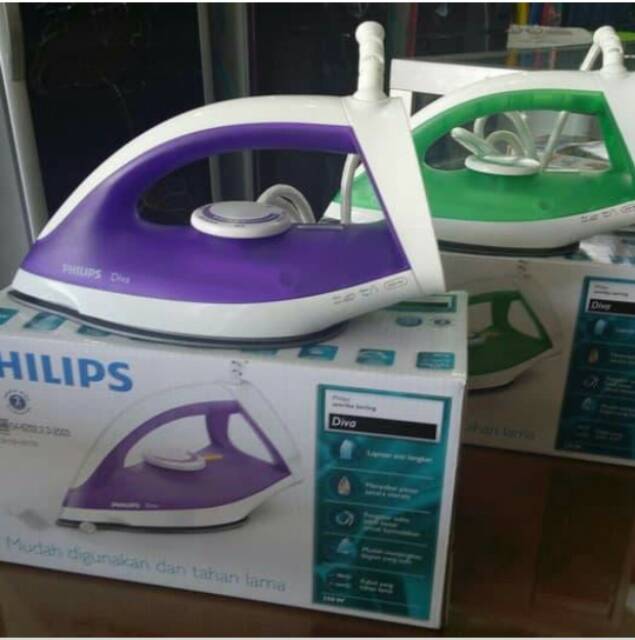 Setrika Philips Diva GC122 GC 122 dry iron gosokan (sudah termasuk packing kardus atau bubble wrap)