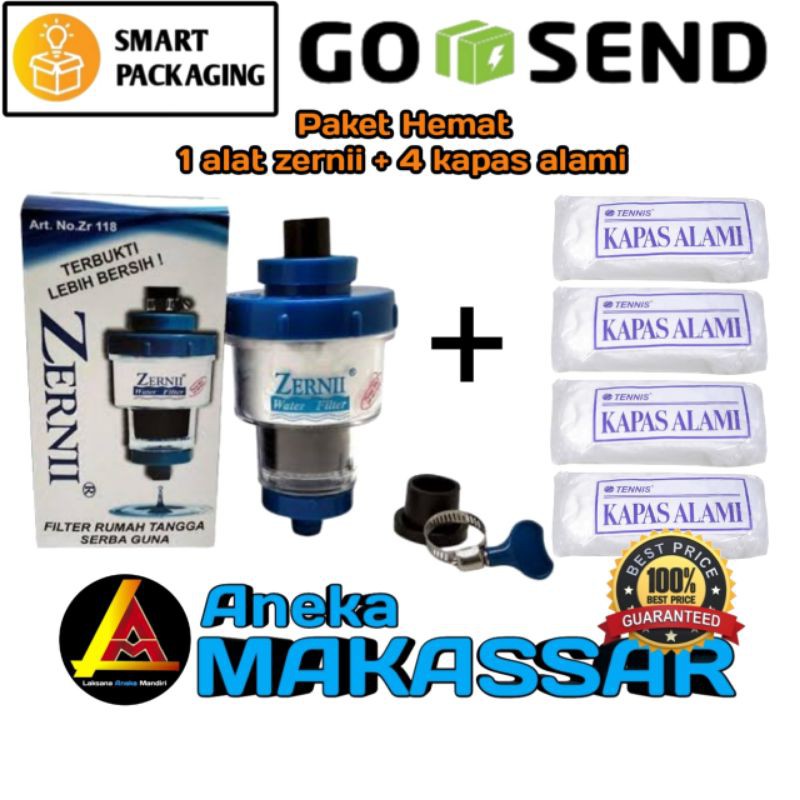 Makassar V53-6 satu set zernii plus 4 kapas cadangan isi ulang filter air