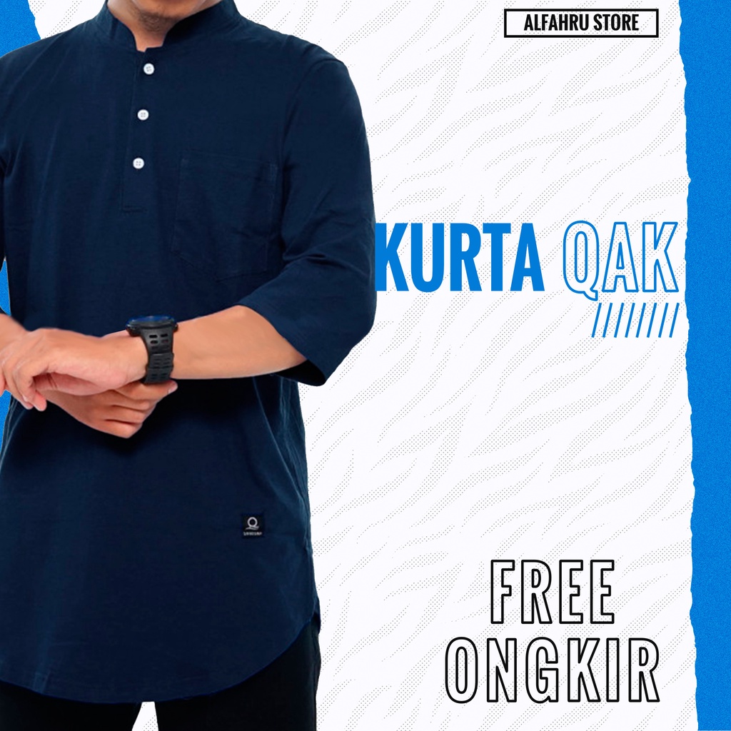 Koko Kaos Kurta Dakwah Premium Fashion Muslim Ikhwan Pria Dewasa Pakistan Polos Lengan Pendek 3/4 Uk