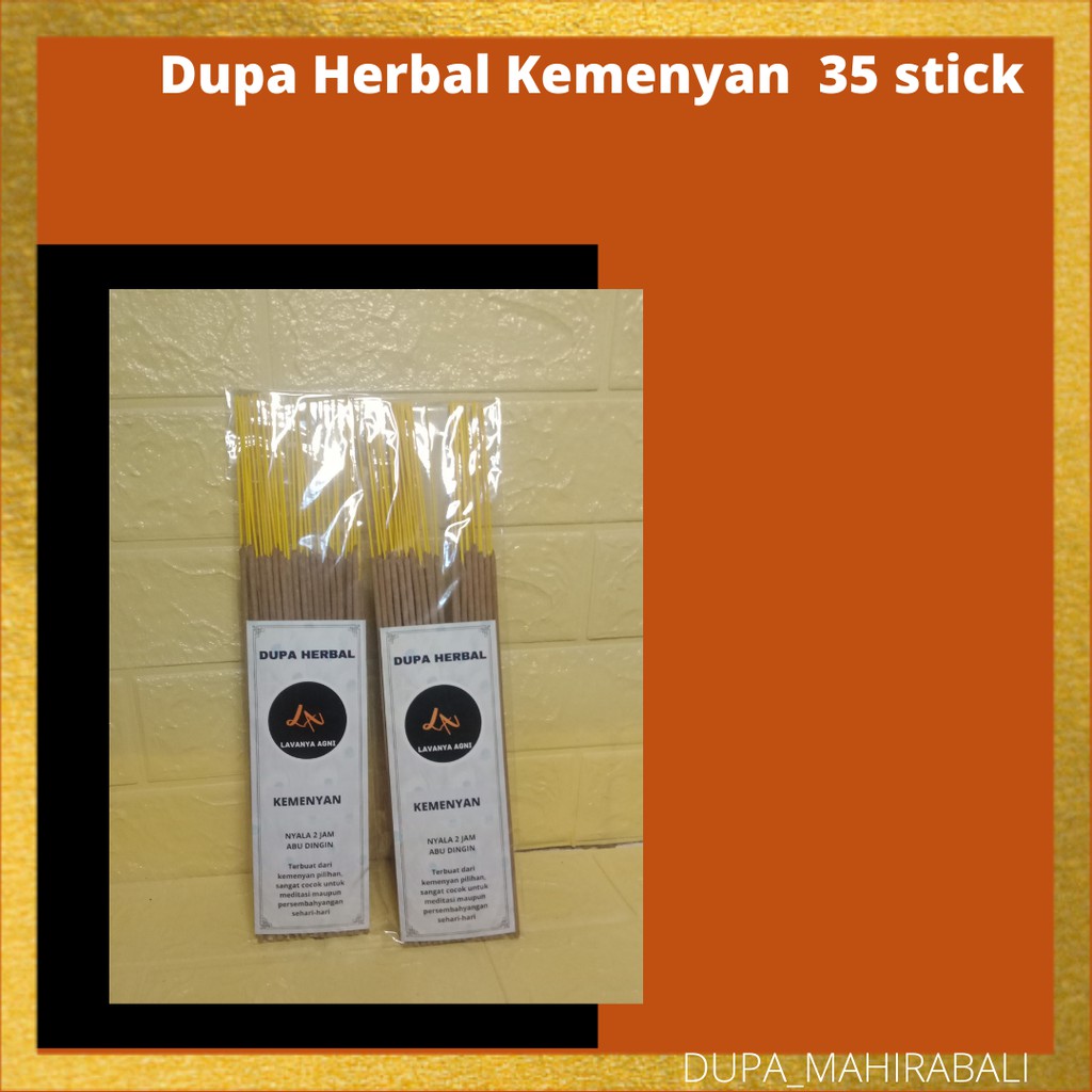 HIO DUPA KEMENYAN HERBAL 35STIK/DUPA WANGI BALI/DUPA AROMATERAPI/DUPA HERBAL/DUPA LAVANYA AGNI