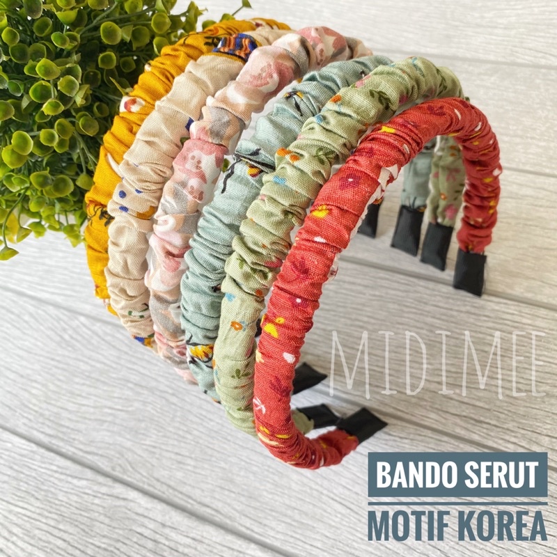 BANDO SCRUNCHIE KOREA|BANDO KERUT MOTIF RANDOM|BANDANA KERUT KOREA