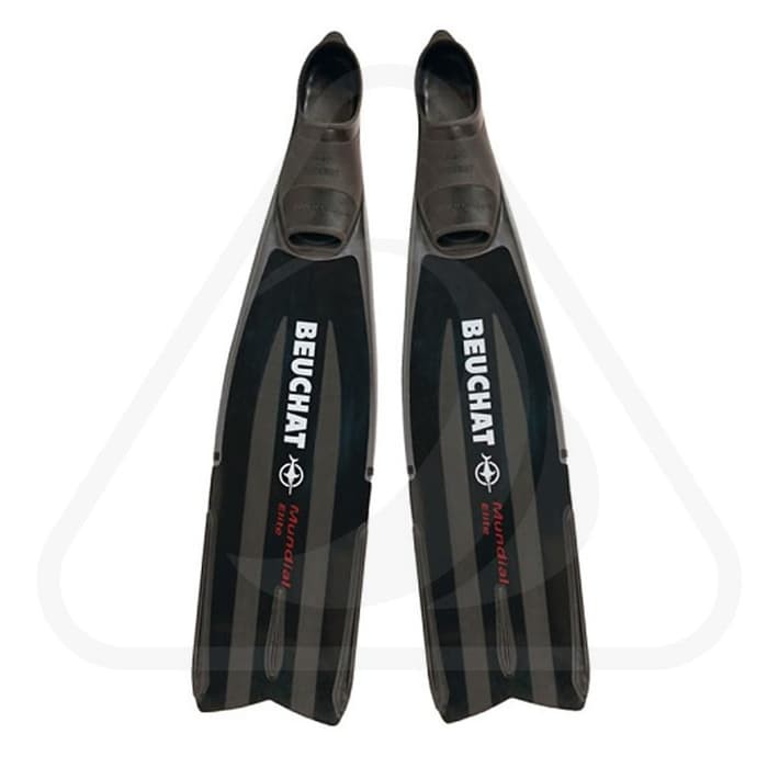 Freediving Long Fins Spearfishing Beuchat Mundial Elite Kaki Katak Selam Tembak Ikan Freedive