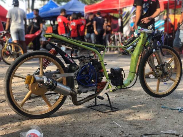 Exhaust Drag Mio OLD 200cc EX LURUS KAWAHARA FREE BREKET KNALPOT