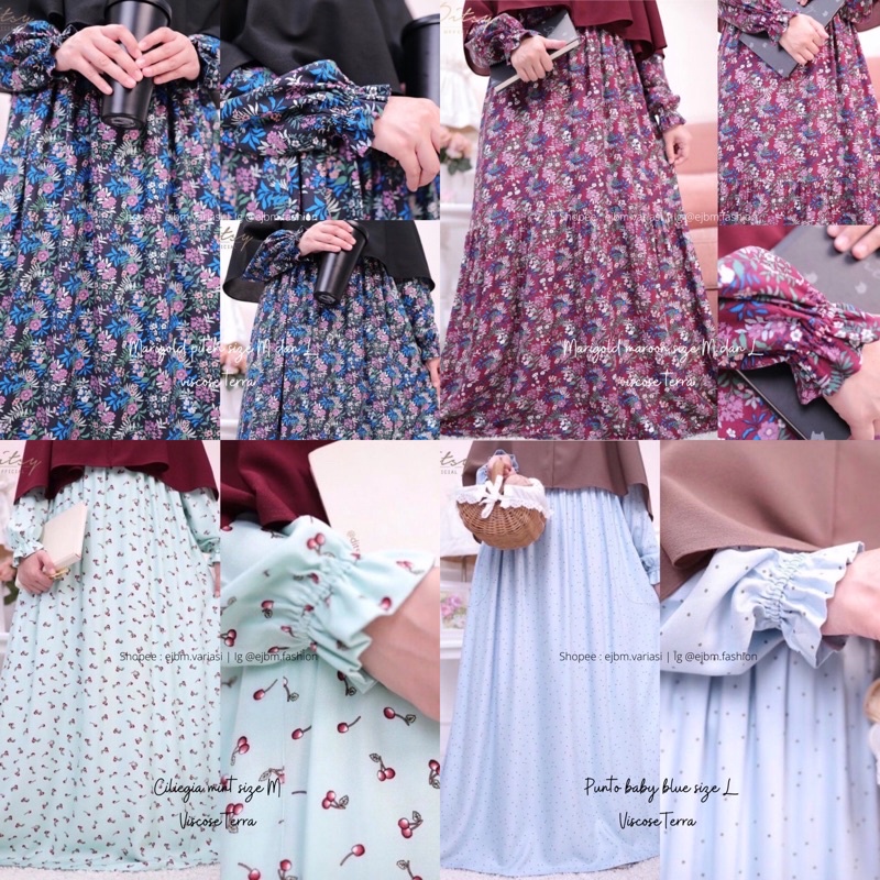 MARIGOLD PITCH M, L MARIGOLD MAROON M, L PUNTO BABYBLUE CILIEGIA MINT BY DITSY OFFICIAL