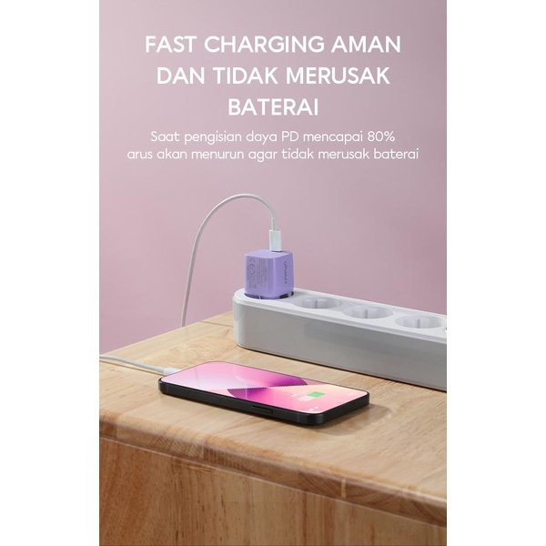 Charger iPhone Vivan Power Nano 20 USB-C Arus 20Watt Garansi Resmi Satu Tahun ORIGINAL 100%