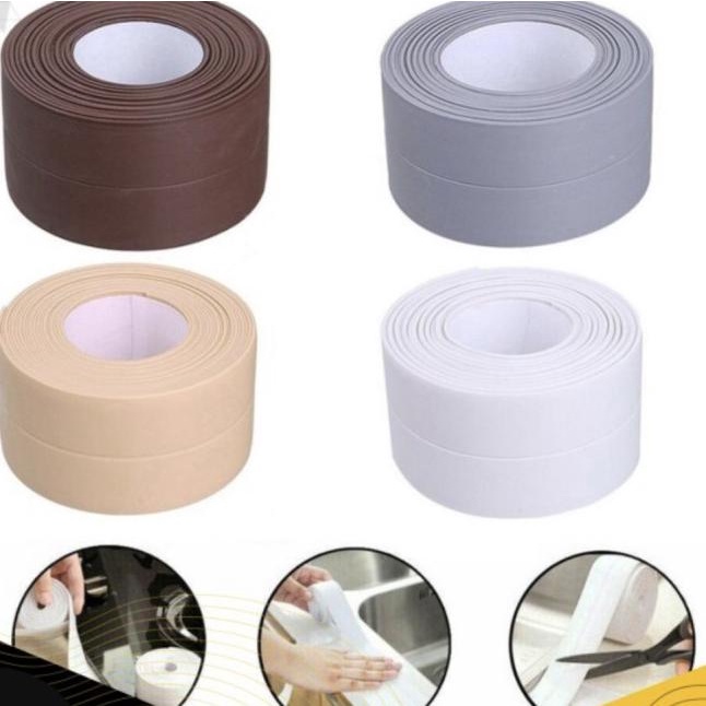 

➽ Bath Wall Sealing Strip WATERPROOF SELF ADHESIVE Kitchen Caulk Tape ➮