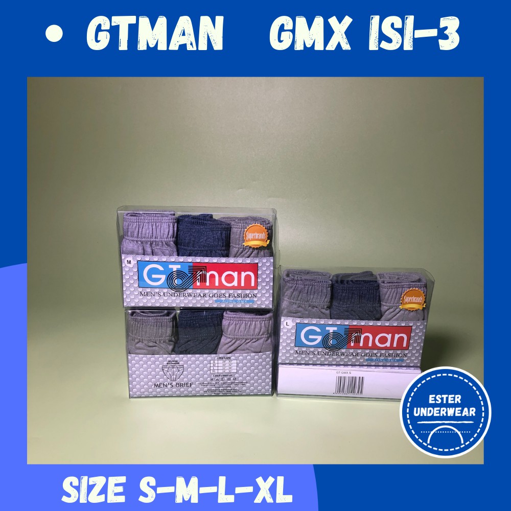 Celana Dalam Pria  GTMAN GMX ISI 3 PCS