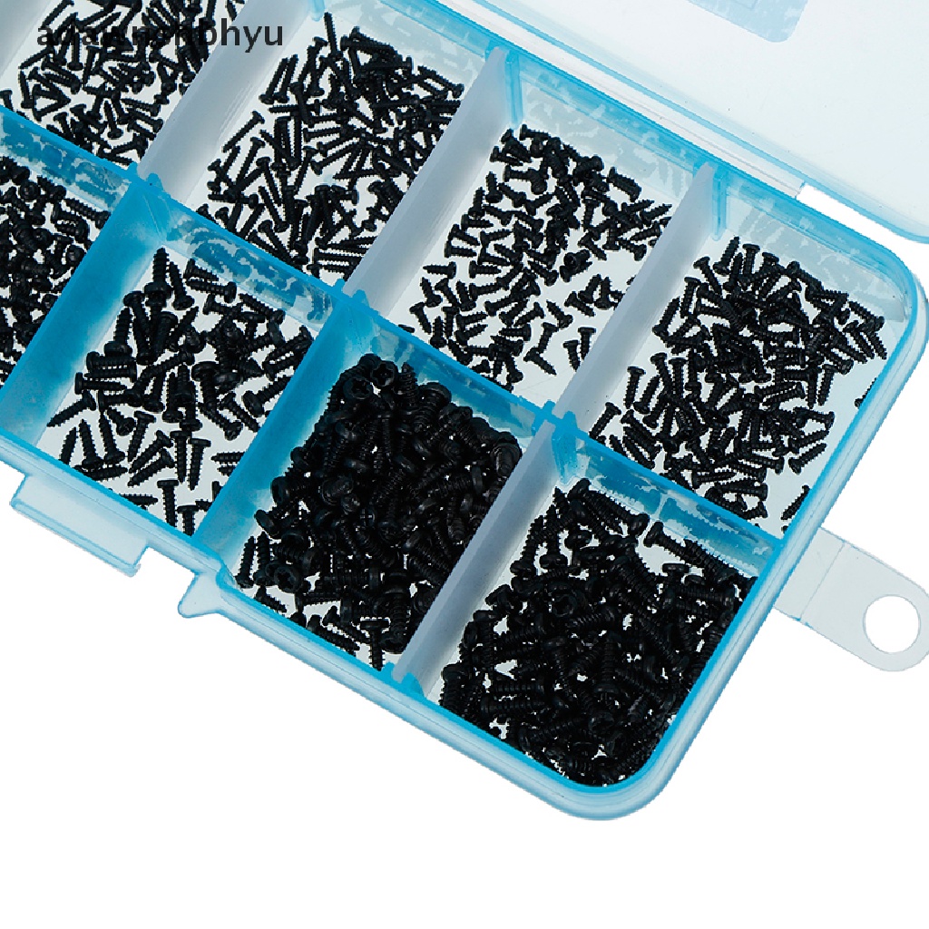 Adawnshbhyu 1000Pcs /set M1 M1.2 M1.4 M1.7 mix PA head Sekrup Mikro Kepala Bulat