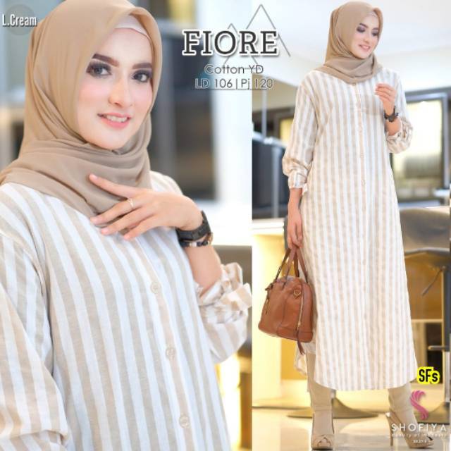 Tunik Katun Yandet Import Motif Salur