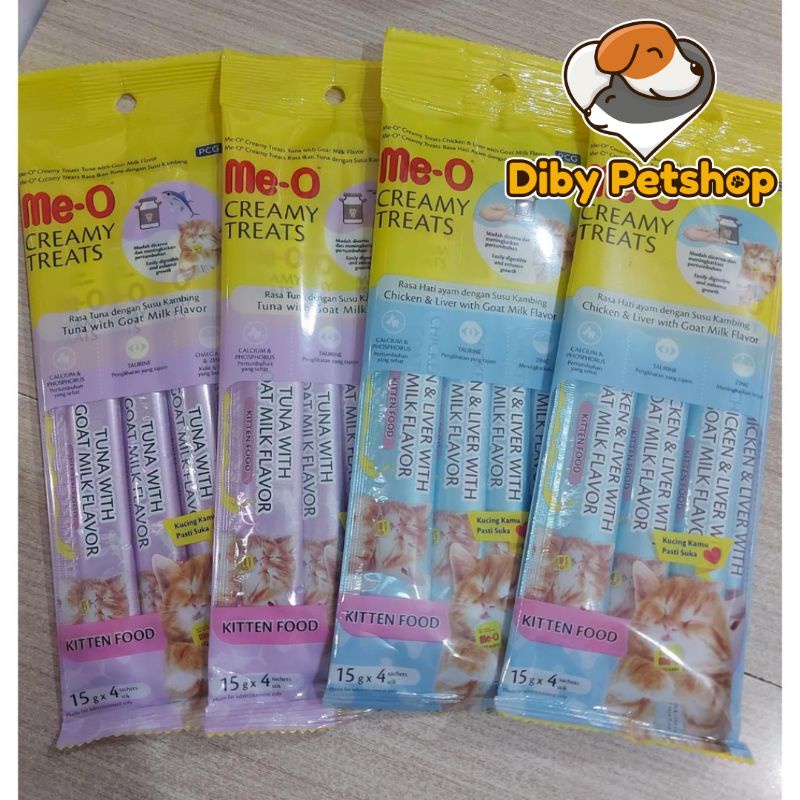 Me-O creamy treats snack kucing meo kitten