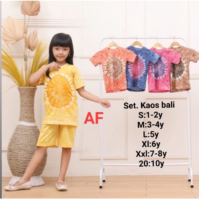 BAJU BALI KAOS BALI SETELAN ANAK/BATIK KAOS KHAS BALI/PIYAMA ANAK BATIK/tiedye