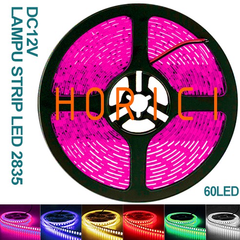 FULL 5M DC 12V LED STRIP 3528 IP55 WATERPROOF LAMPU PLAFON LAMPU ETALASE TAHAN AIR