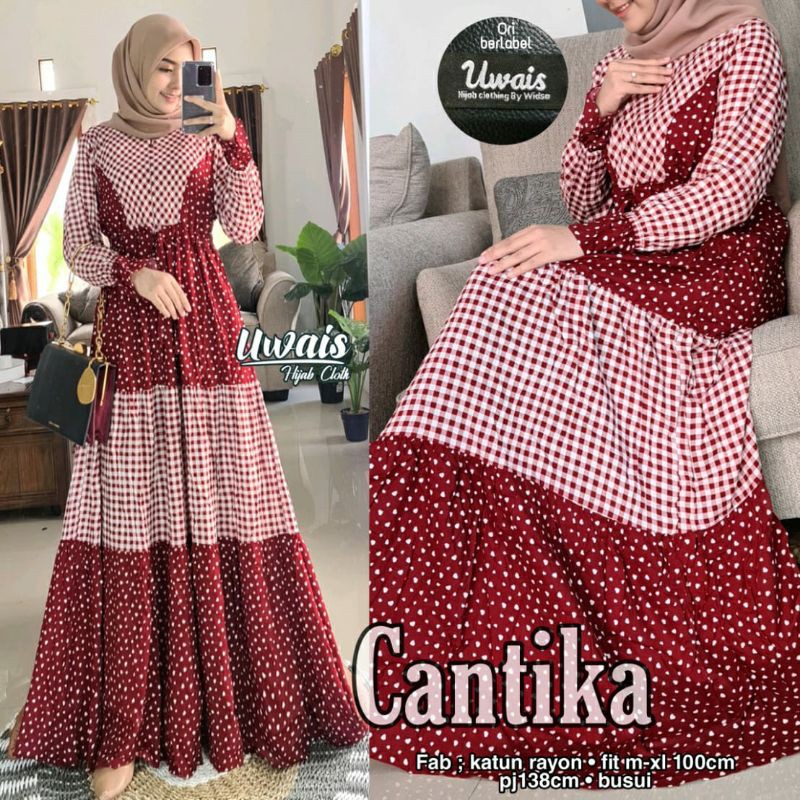 GAMIS RAYON CANTIKA MAXY ORI UWAIS HIJAB SOLO READY STOK SIAP KIRIM