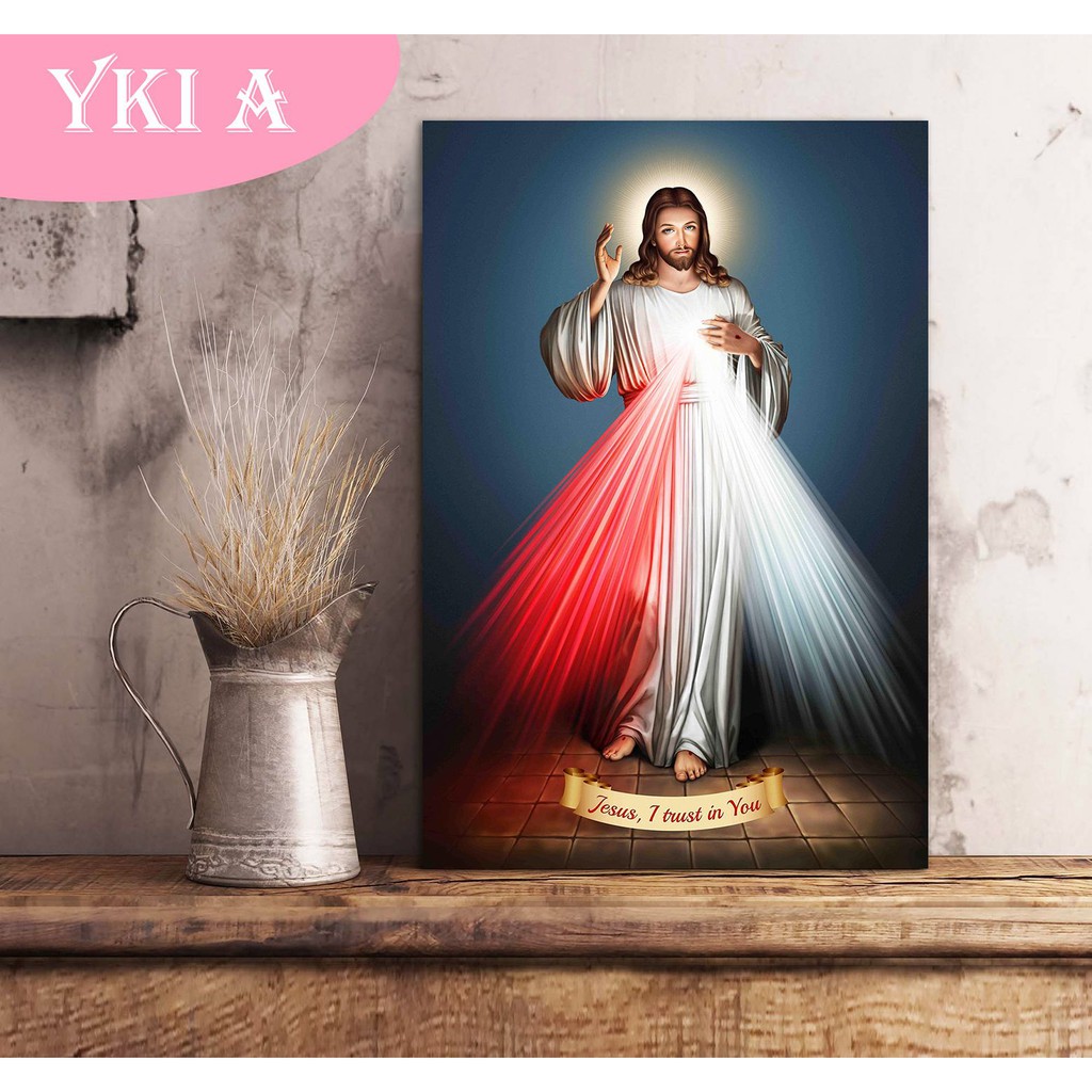 wall decor yesus kerahiman ilahi poster nasrani kristen katolik