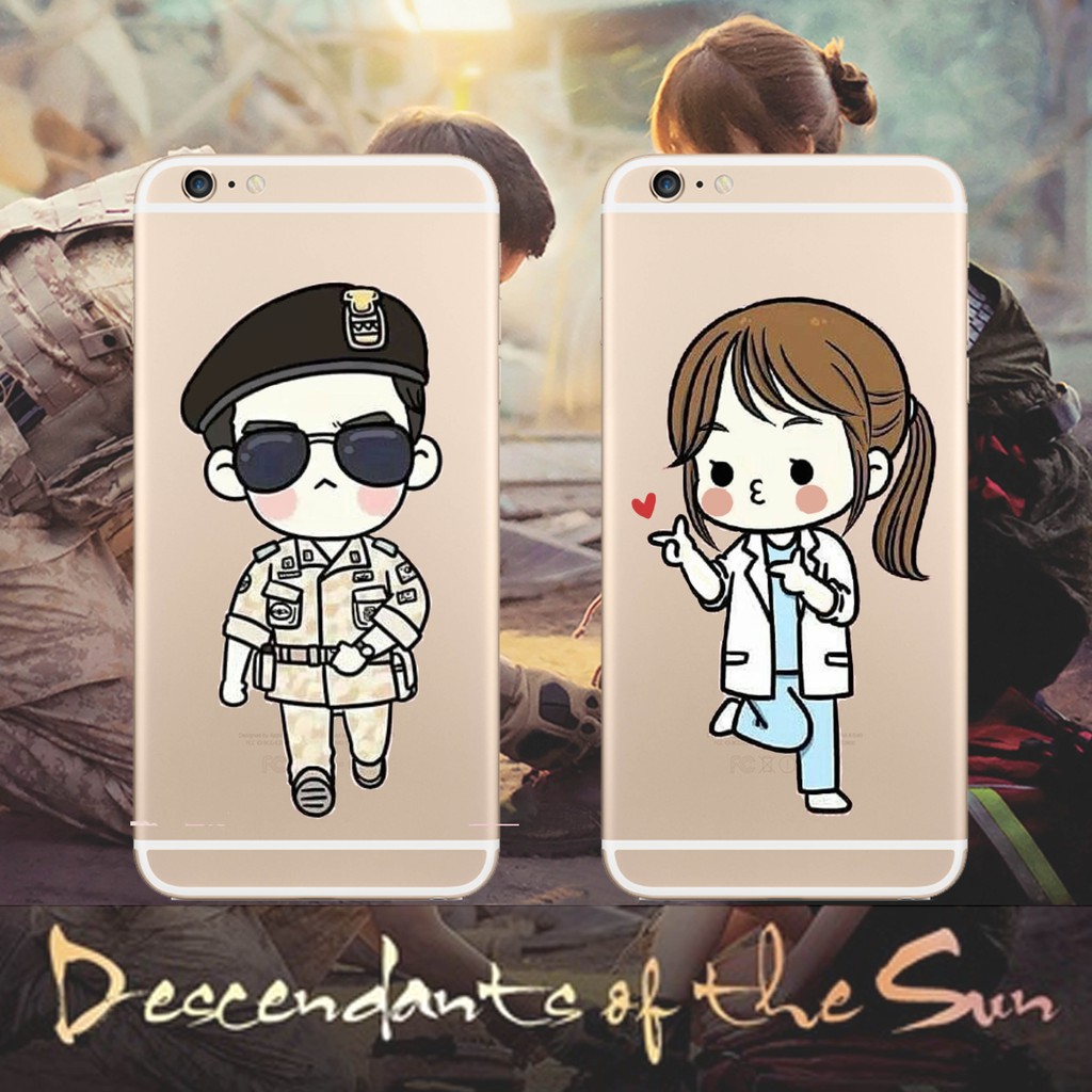 CUSTOM CASE MODEL MOTIF COUPLE CASE DESCENDANT OF THE SUN SOFTCASE