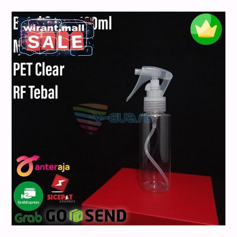 P74Etem Botol Spray 100Ml Rf Clear Mini Trigger - Tutup Hitam Y45Tpen
