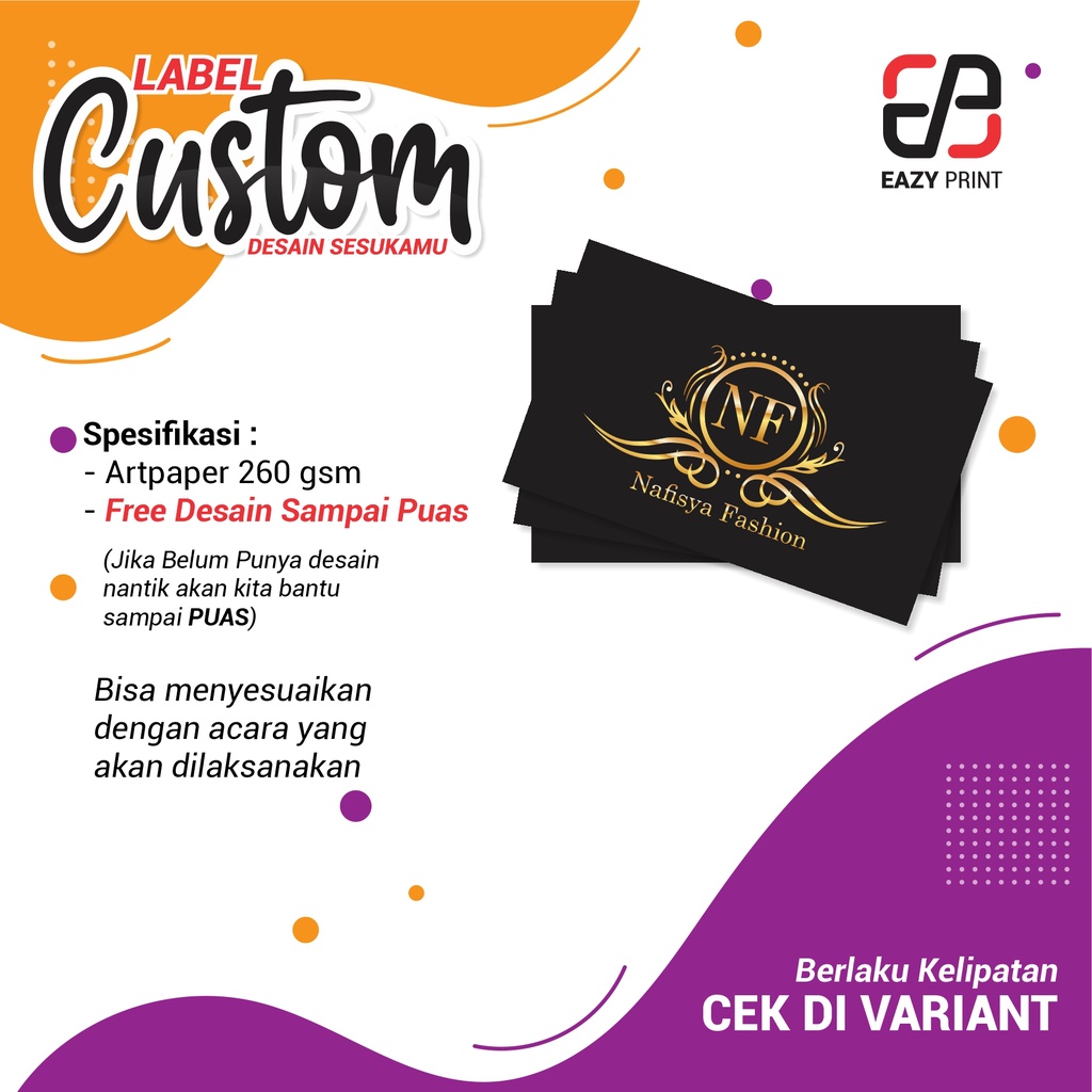 

Hang Tag Label Gantungan Cantolan Accessories Tag Label Card