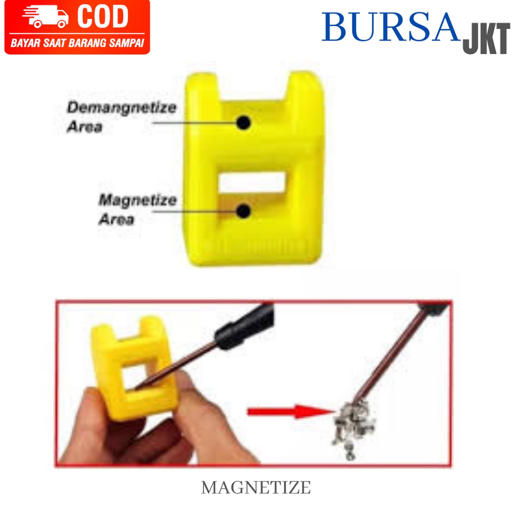 PENGHILANG DAN PEMBUAT MAGNET OBENG TEMBOK MAGNETIZER DEMAGNETIER TOOL